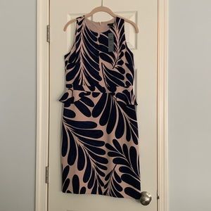 Ann Taylor Petites Cream and blue dress